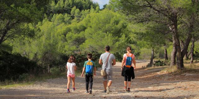 Famille Randonneurs Sentier Pins Oti Aubagne