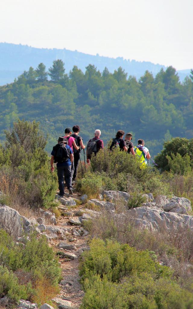 Randonneurs Sentier Massif De L'etoile Nature Oti Aubagne