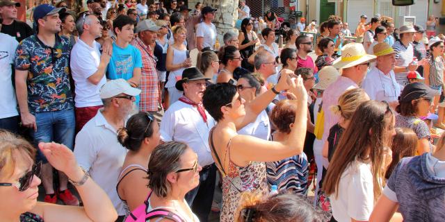 Spectateurs Cavalcade Provence Cuges Les Pins Oti Aubagne